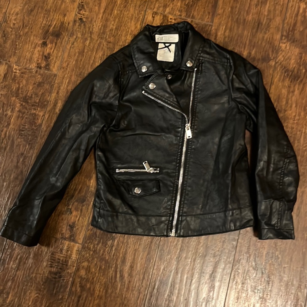 H&M motto faux leather jacket
